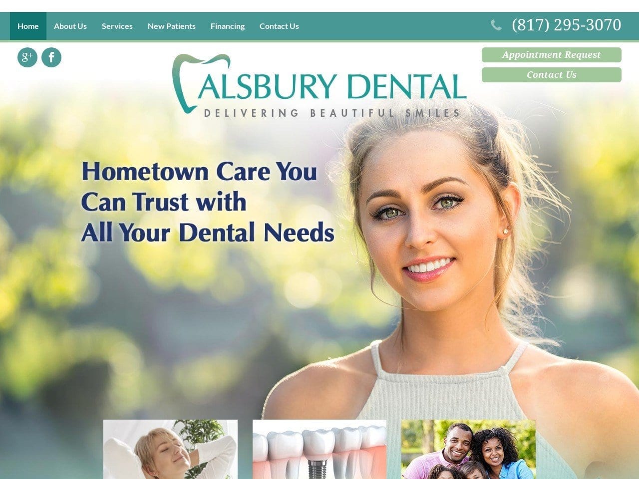 Alsbury Dental Care Website Screenshot from alsburydental.com