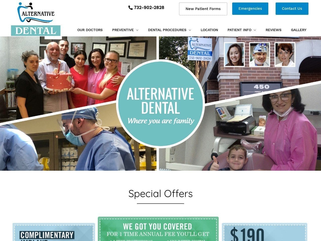 Alternative Dental Website Screenshot from alternativedentalnj.com