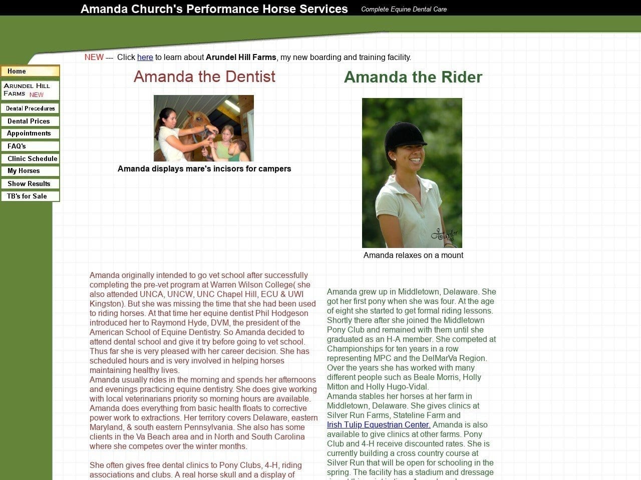 Amanda Church Website Screenshot from amanda-church.com