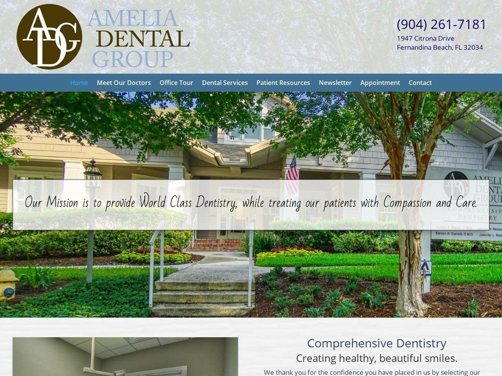 Dr. Claude K. Owens DDS Website Screenshot from ameliadental.com