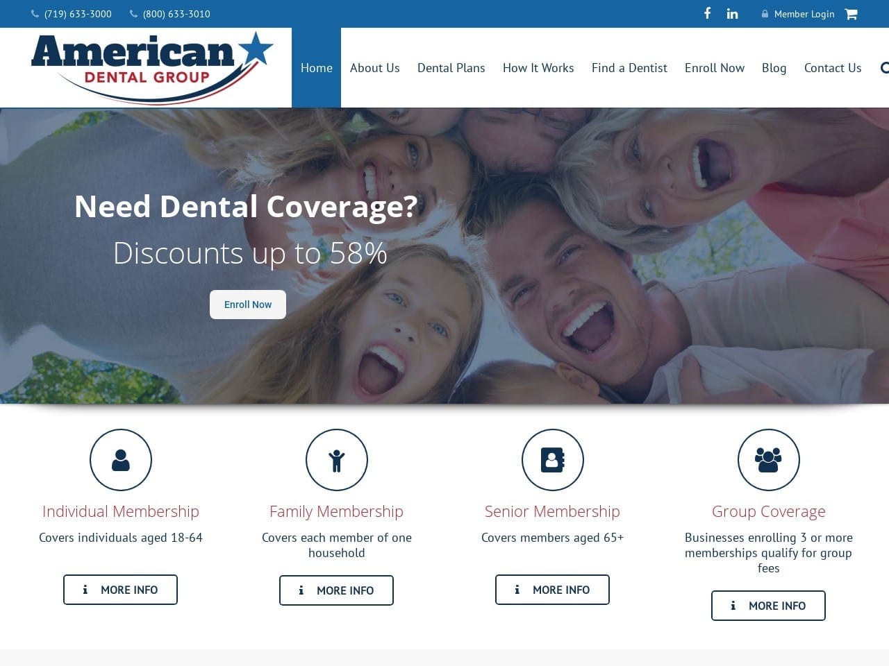 American Dental Group Website Screenshot from americandentalgroup.org