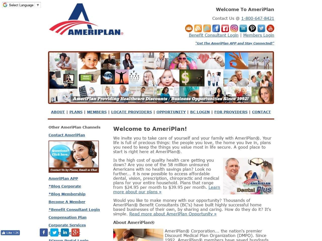 Ameri Plan Usaibo Website Screenshot from ameriplanusa.com