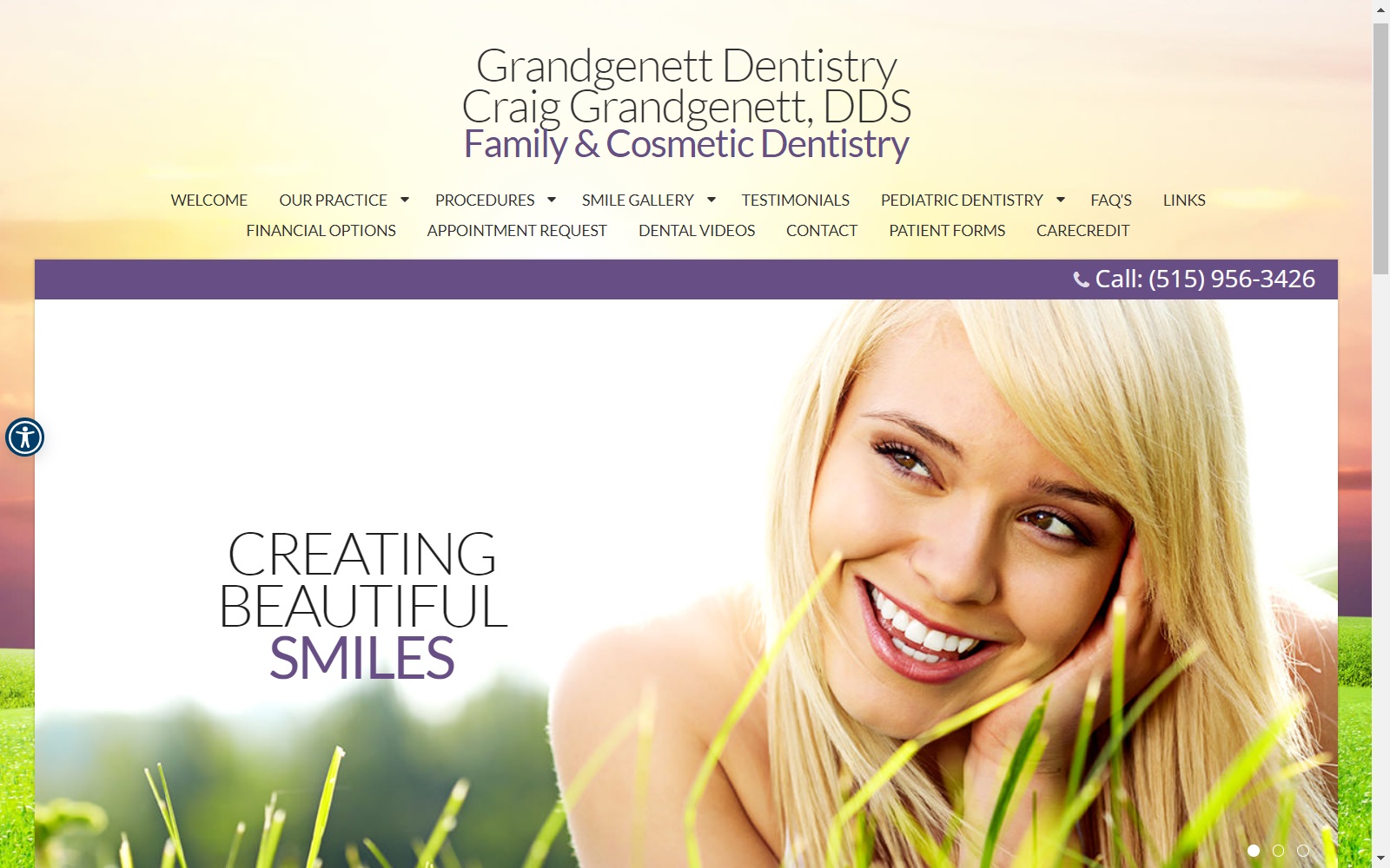 amesfamilydentist.com screenshot