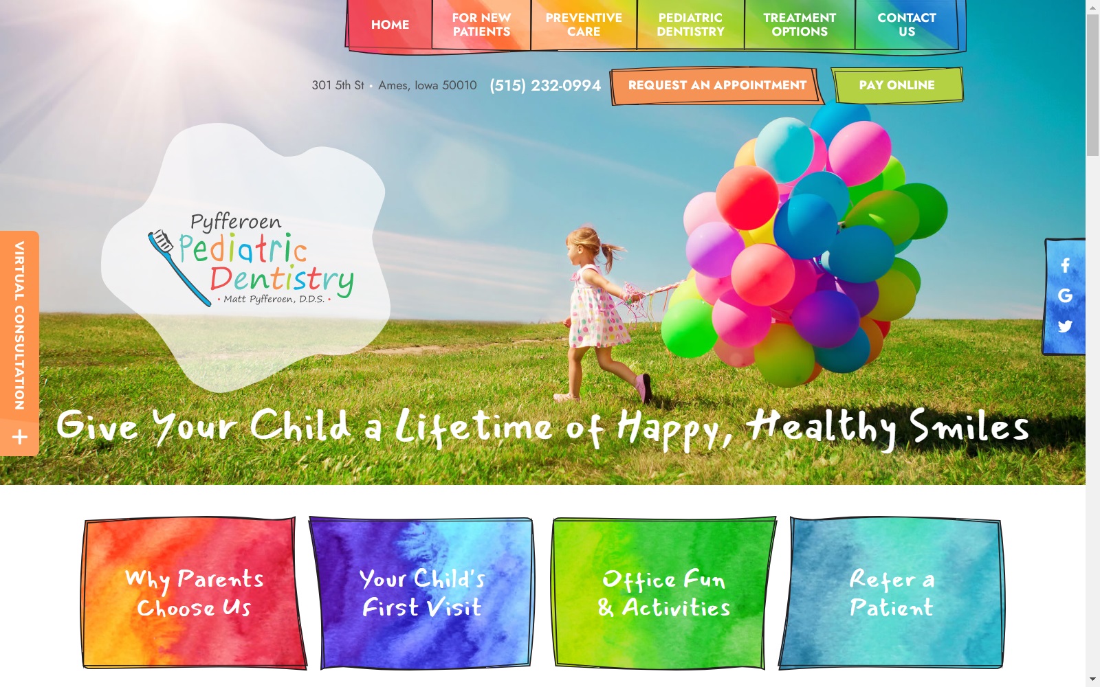 ameskidsdentist.com screenshot