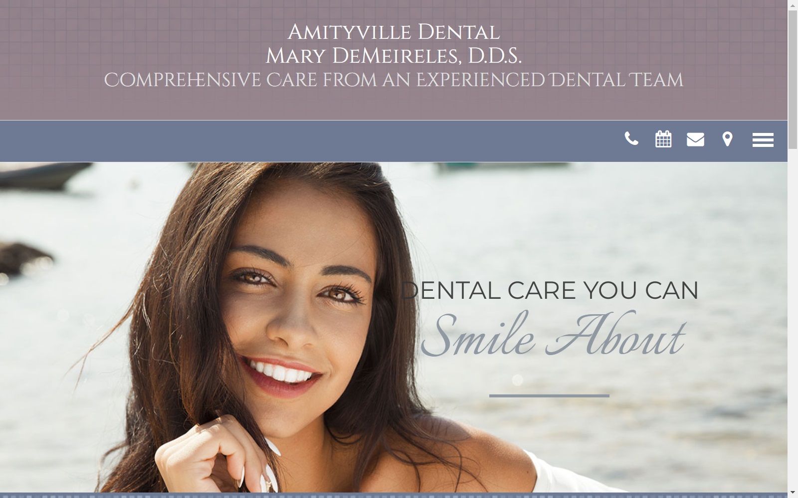 amityvilledental.com screenshot