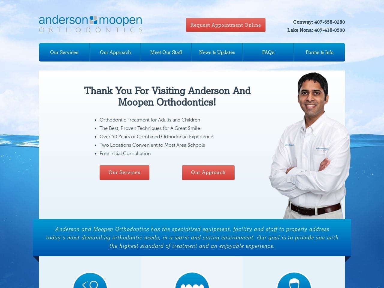 Anderson & Moopen Orthodontics Moopen Anzir DDS Website Screenshot from amorthodontics.com