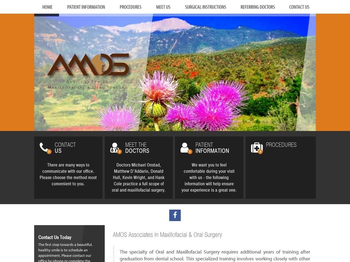 Associates In Maxillofacial Website Screenshot from amoscolorado.com