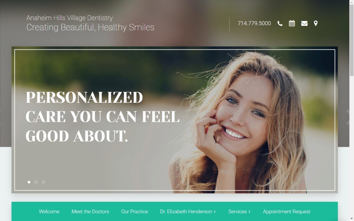 anaheimhillsvillagedentistry.com screenshot