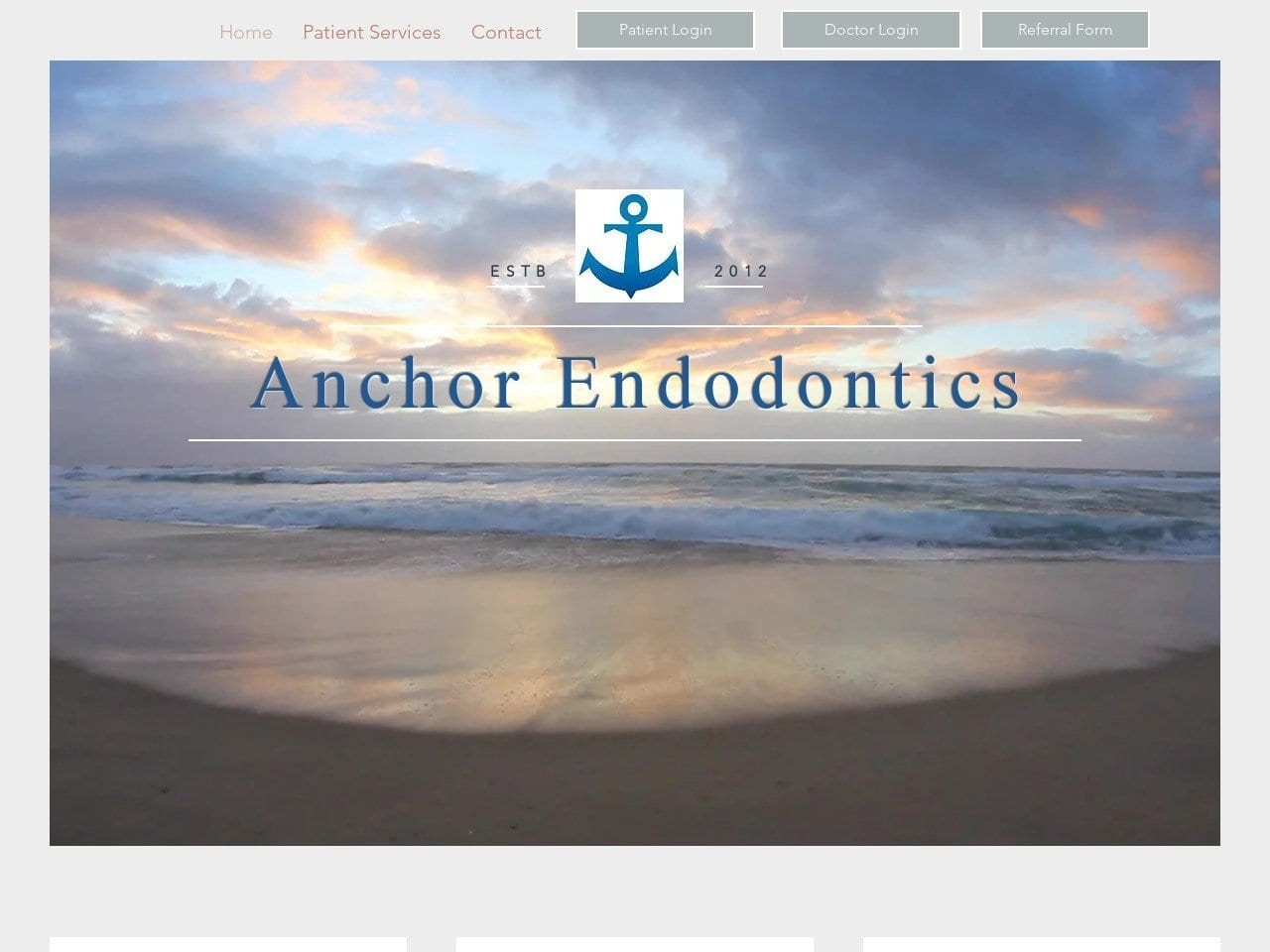 Anchor Endodontics Website Screenshot from anchorendogroup.com