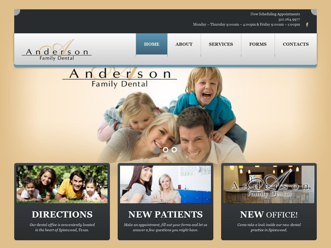 Anderson Dental Clinic Website Screenshot from andersondentalclinic.com