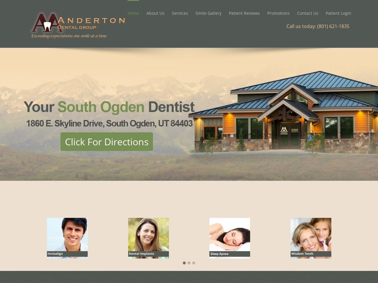 Anderton Dental Group Website Screenshot from andertondental.com