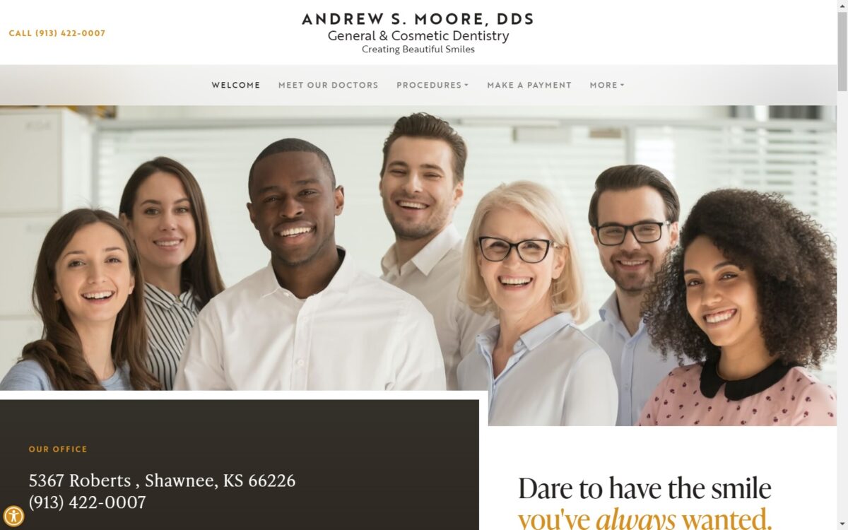 andrewmooredds.com screenshot