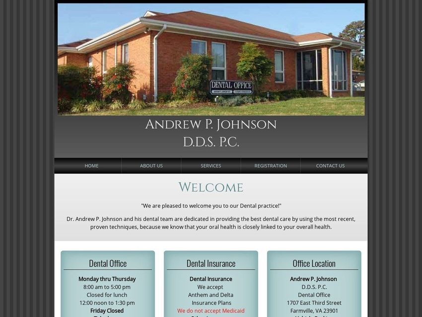Andrew P. Johnson D.D.S. Website Screenshot from andrewpjohnson-dds.com