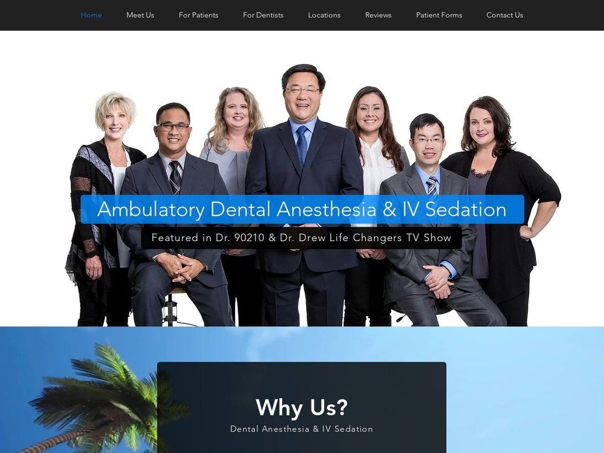 Dental Anesthesia IV Sedation Dentistry Website Screenshot from anesthesiadental.com