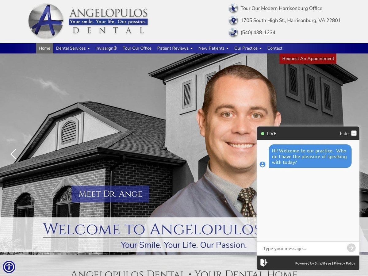 Angelopulos Dental Website Screenshot from angedental.com