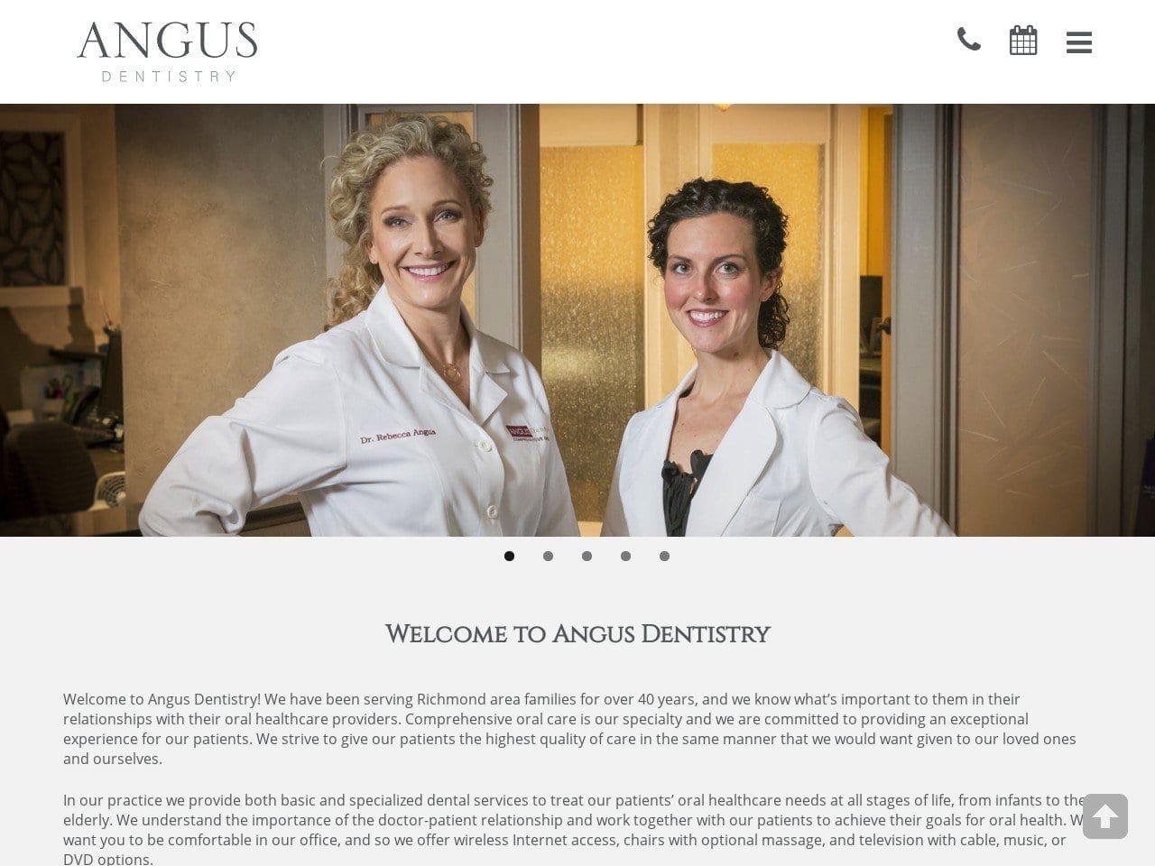 Angus Dentist Website Screenshot from angusdentistry.com