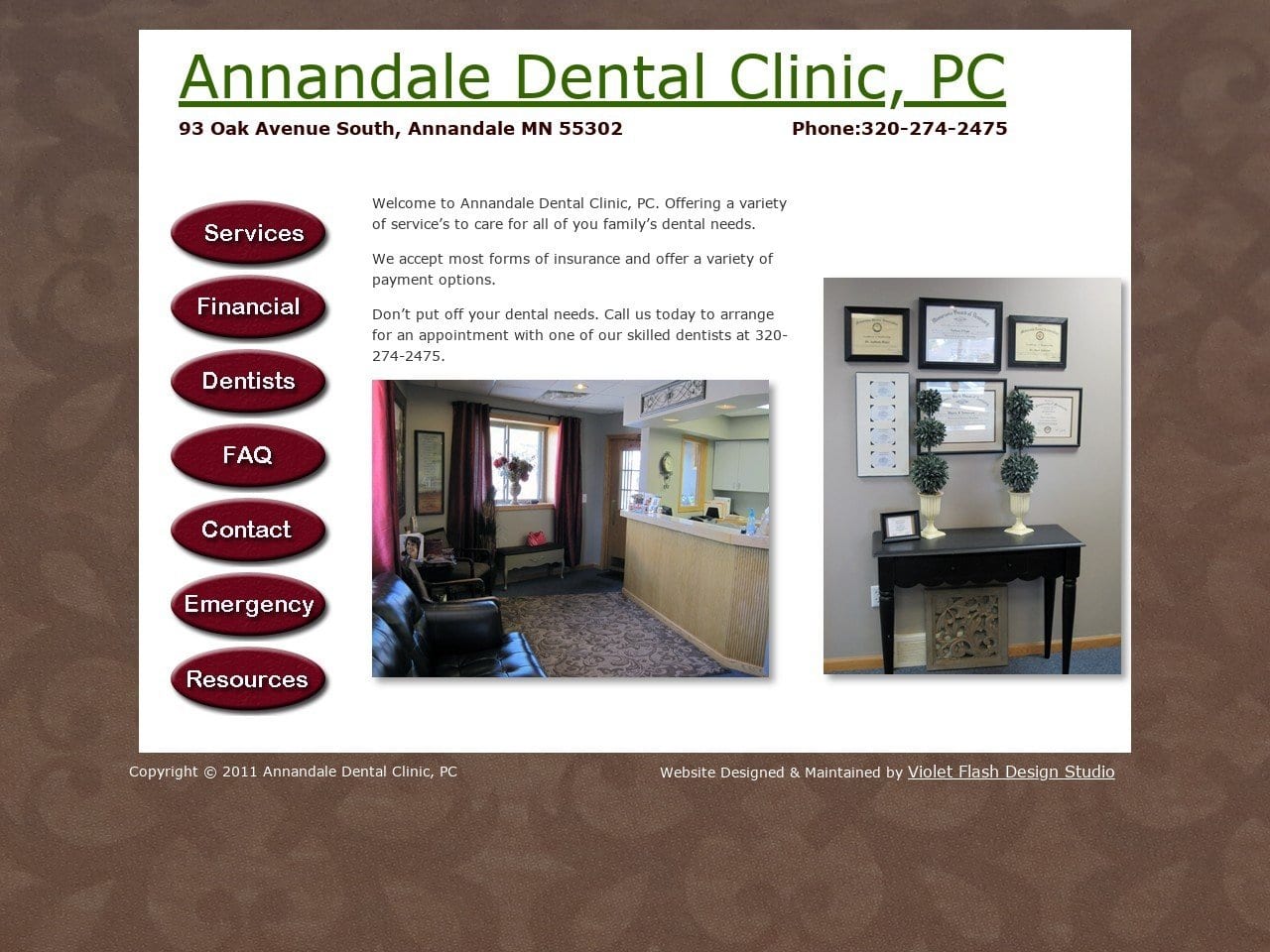 Annandale Dental Website Screenshot from annandaledentalclinic.com