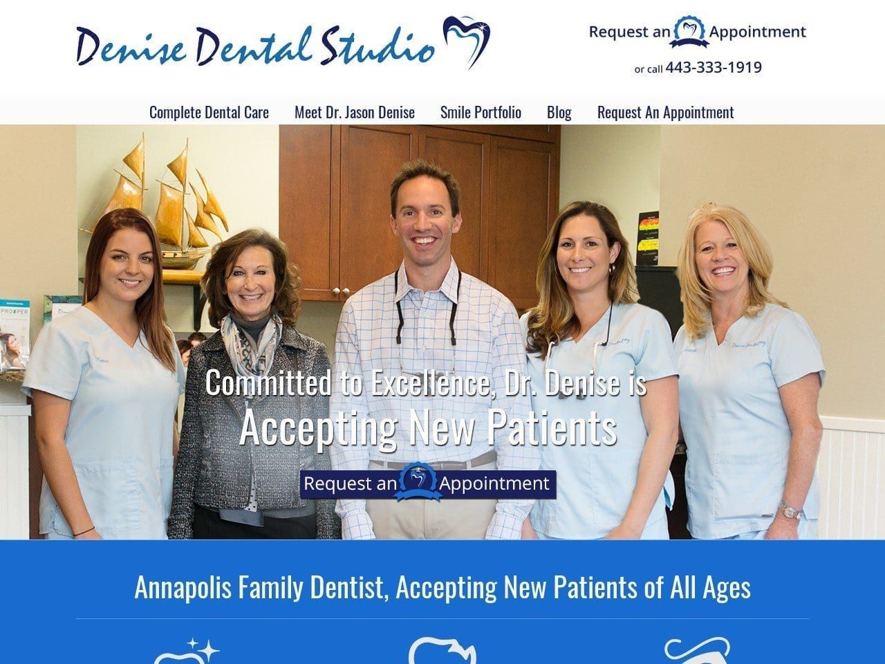 Denise Dental Studio Website Screenshot from annapolisdds.com