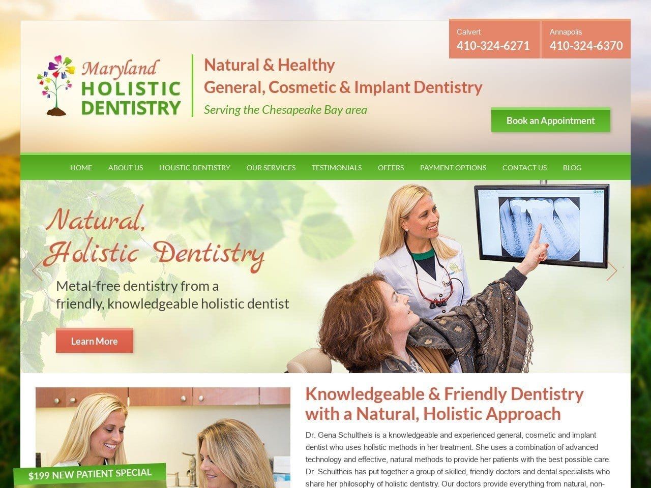 Annapolis Green Dental LLC Website Screenshot from annapolisgreendental.com
