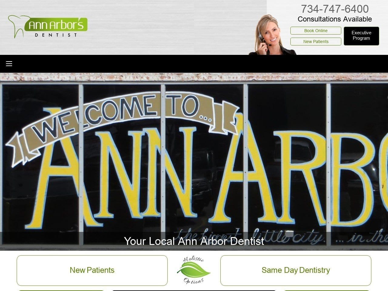 Ann Arbor Dentist Website Screenshot from annarborsdentist.com