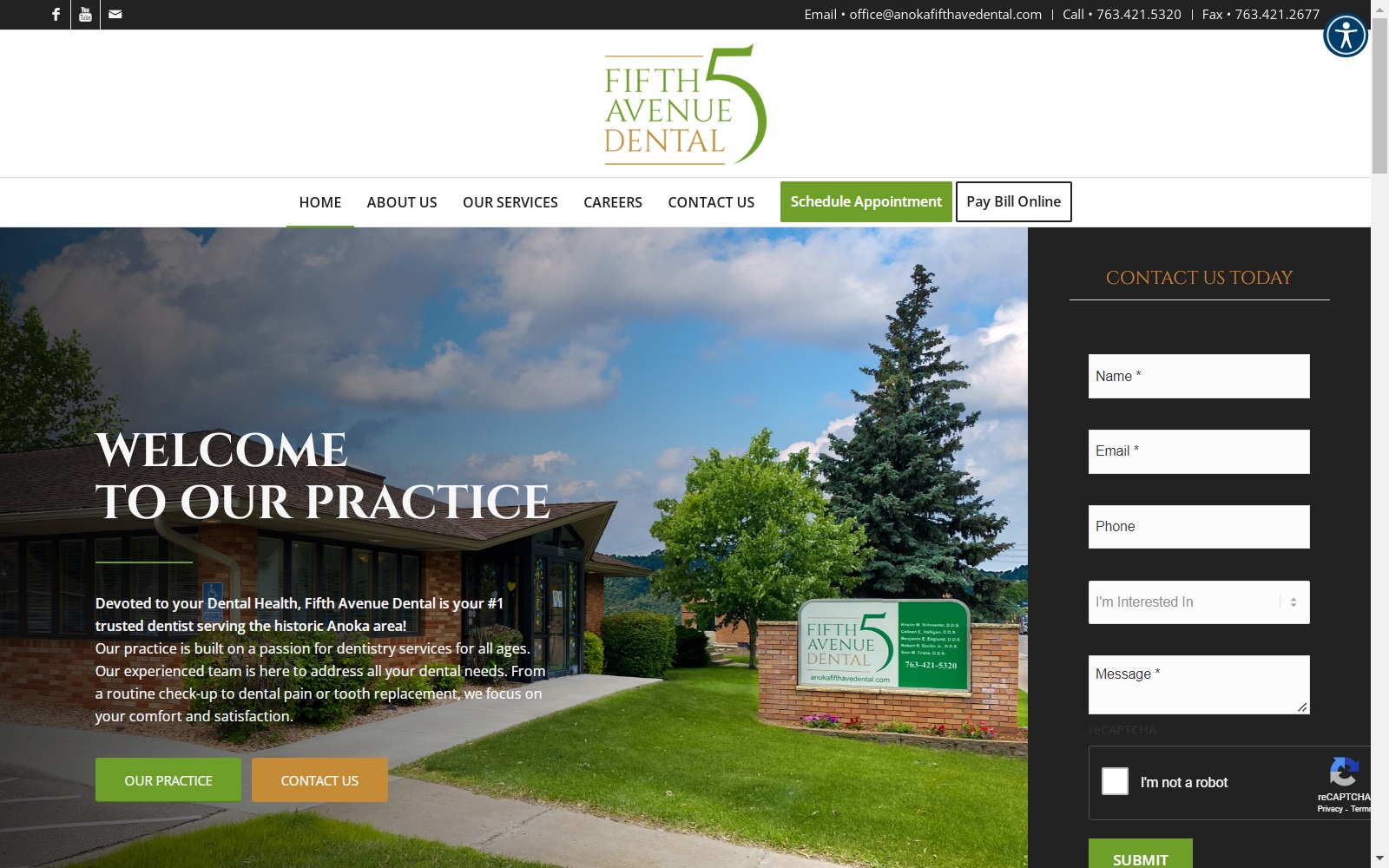 anokafifthavedental.com screenshot