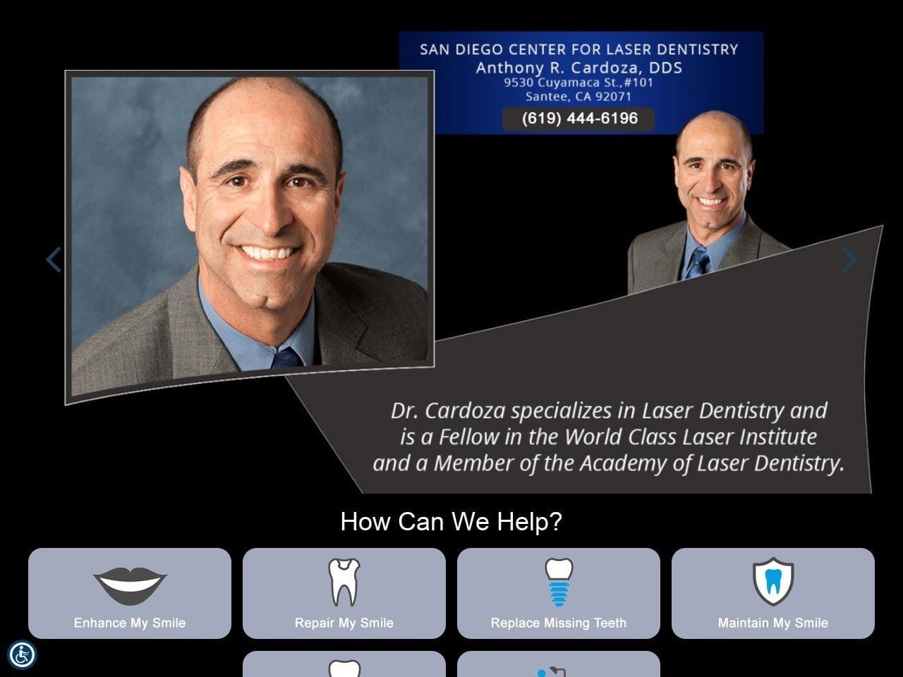 Dr. Anthony R. Cardoza DDS Website Screenshot from anthonyrcardozadds.com