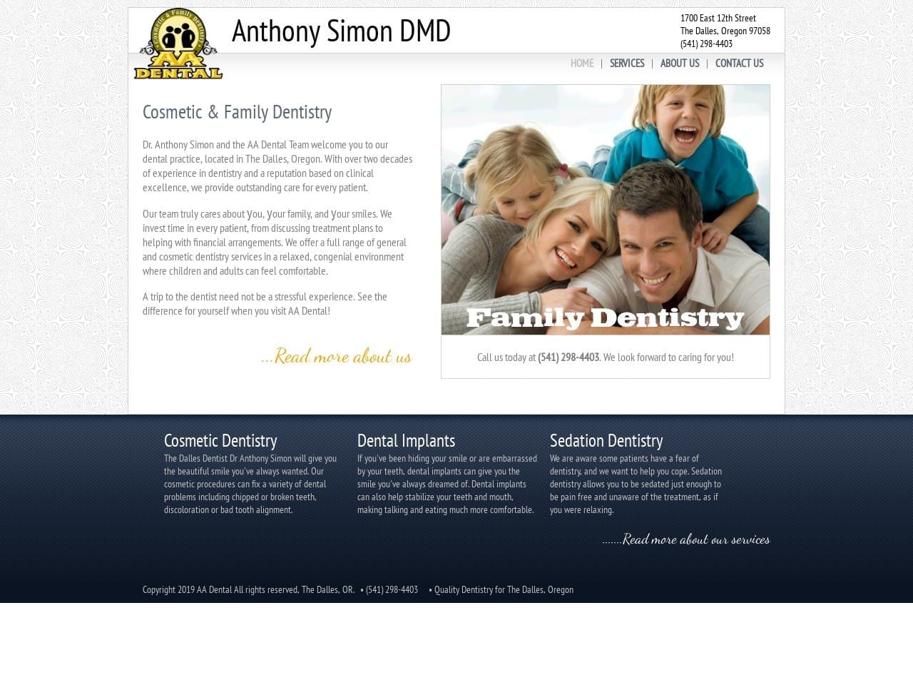 Dr.Anthony Simon DMD Website Screenshot from anthonysimondmd.com