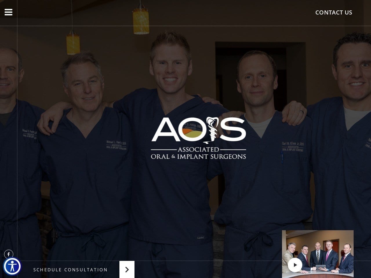 Associated Oral & Implant Surgeons Website Screenshot from aomstri.com