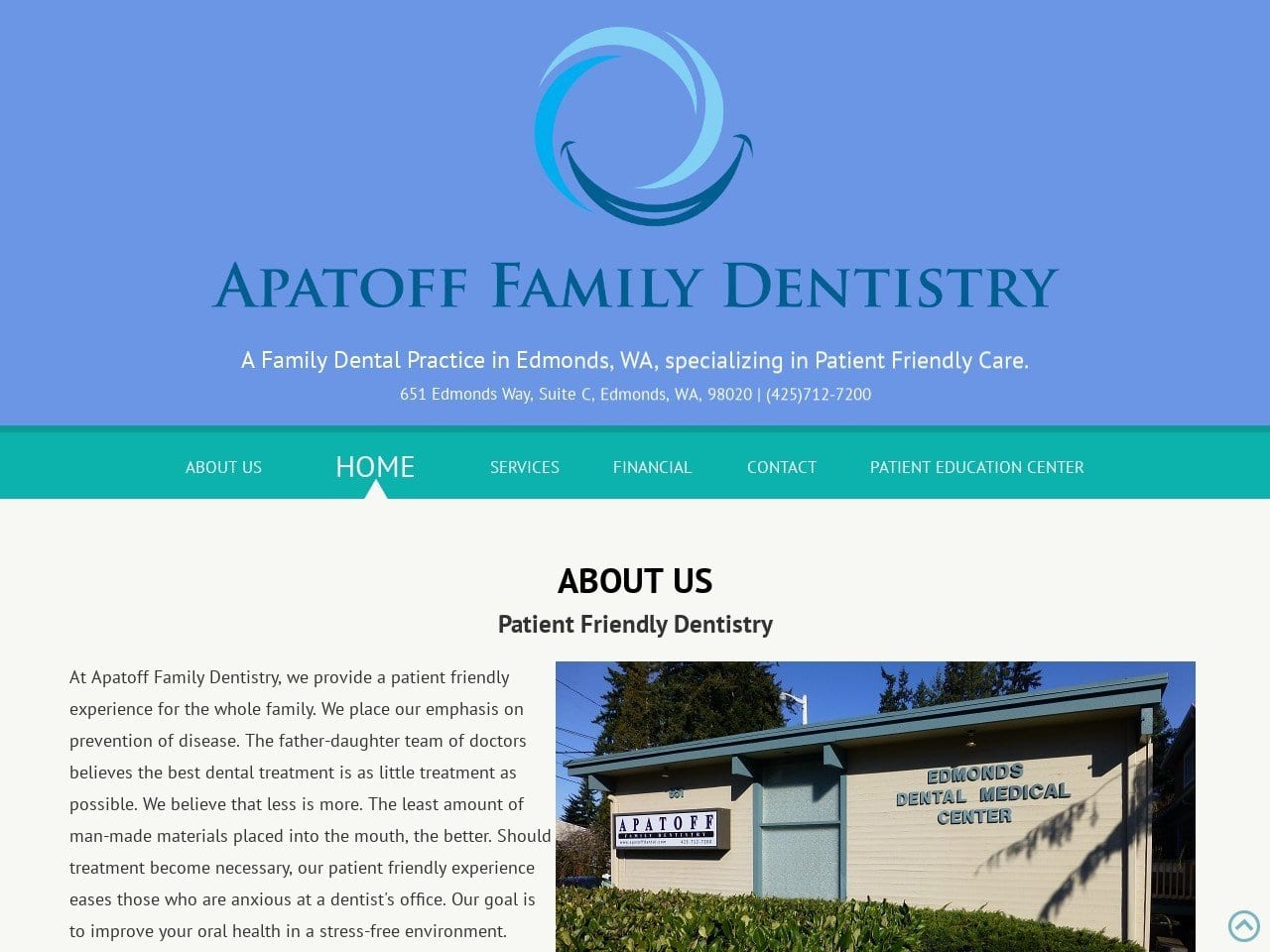 Apatoff David DDS Website Screenshot from apatoffdental.com