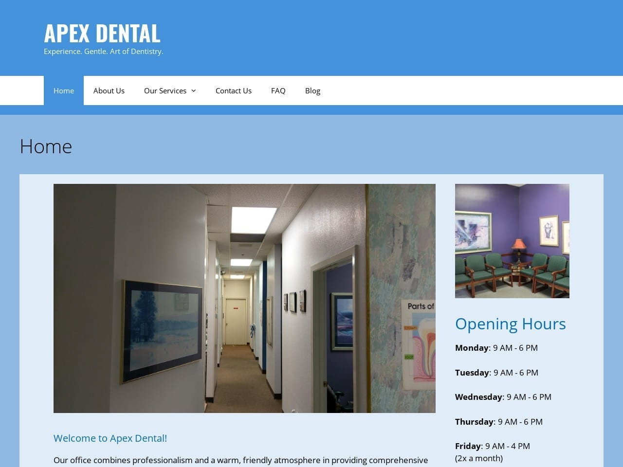 Apex Dental Website Screenshot from apexdentalfolsom.com