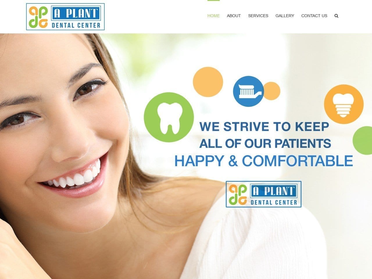 A Plant Dental Center Website Screenshot from aplantdental.com