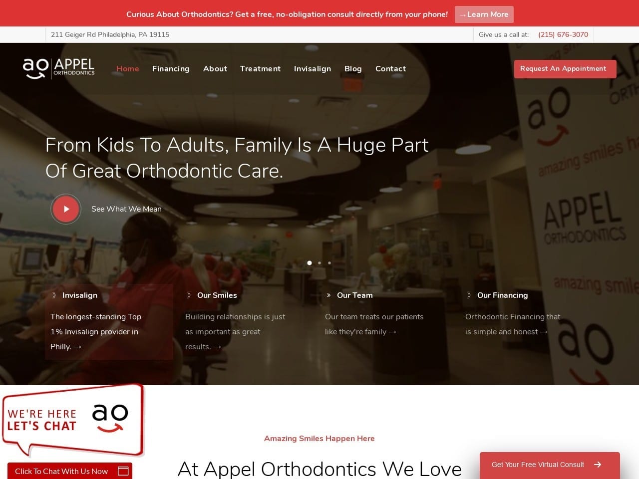 Appel Orthodontics Website Screenshot from appelortho.com