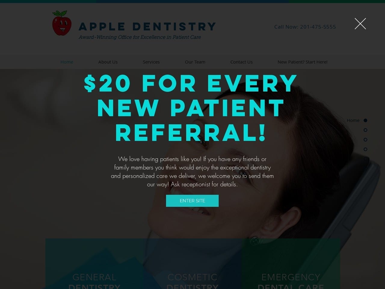 Apple Dentistry Website Screenshot from apple-dentistry.com