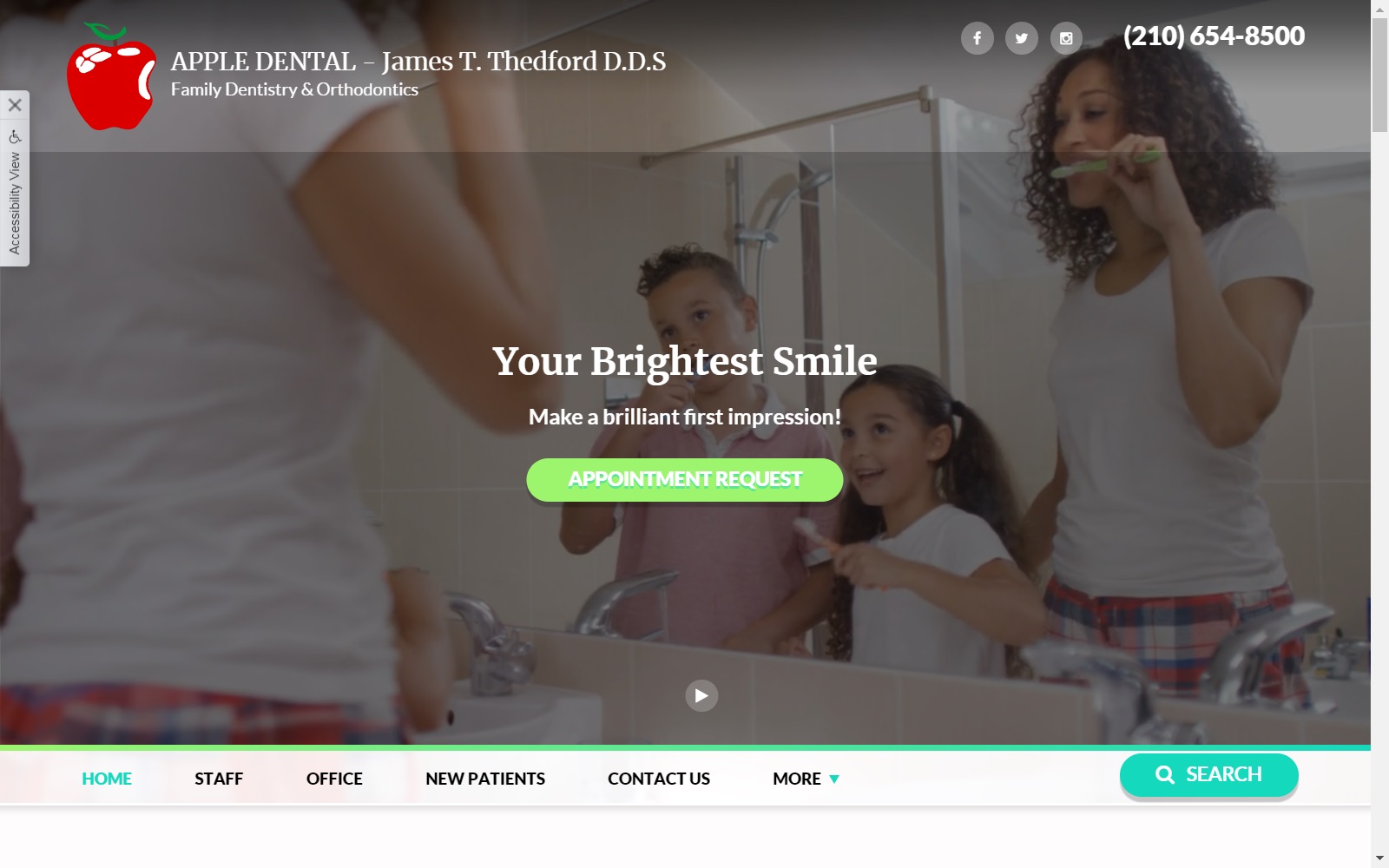 appledentaltx.com screenshot