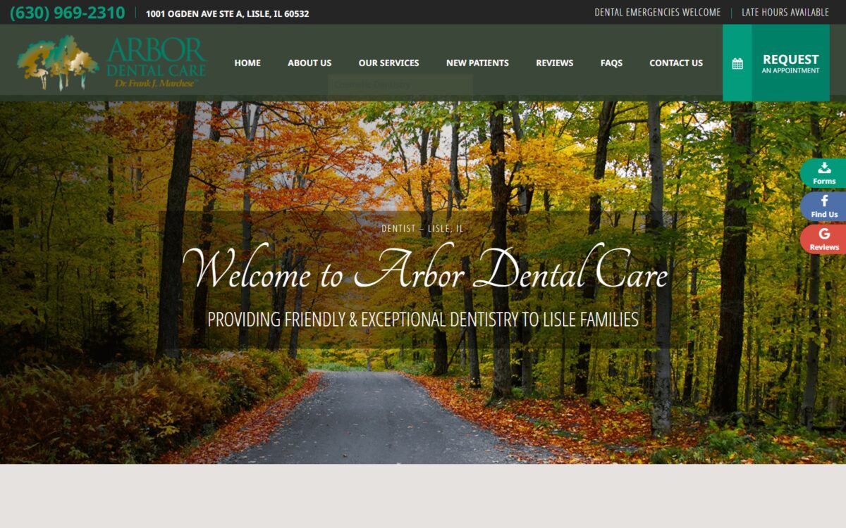 arbordentalcare.com screenshot