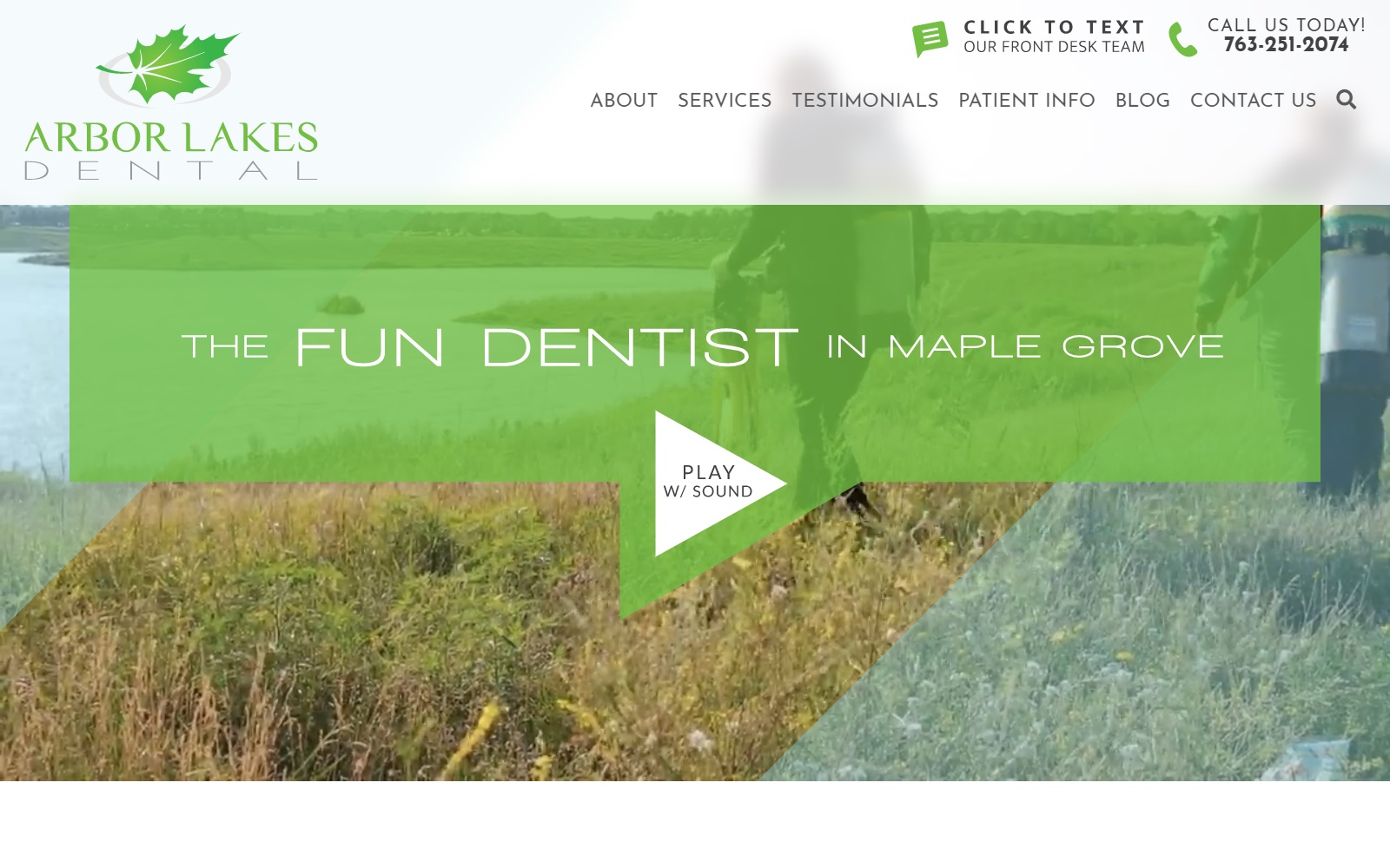 arborlakesdental.com screenshot