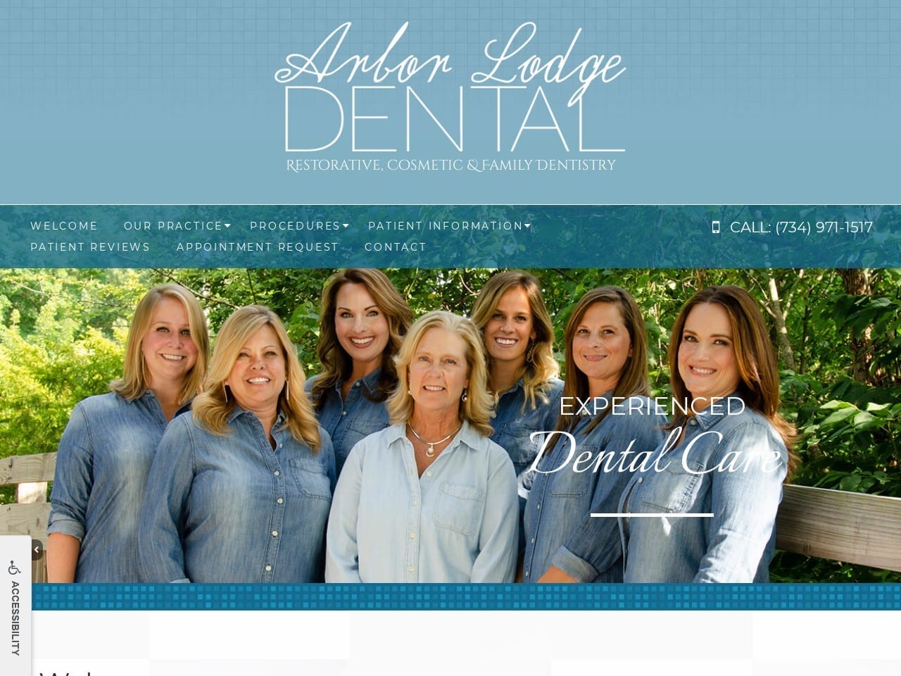 Arbor Lodge Dental Website Screenshot from arborlodgedental.com