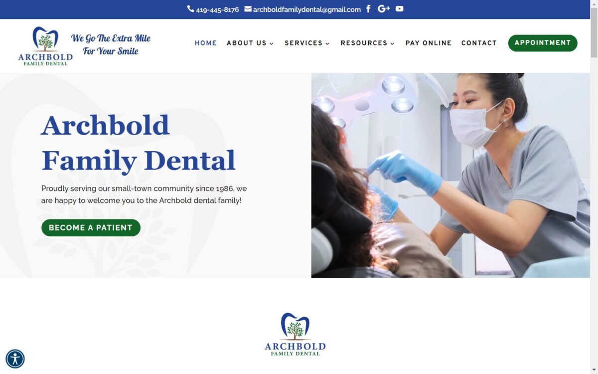 archboldfamilydental.com screenshot