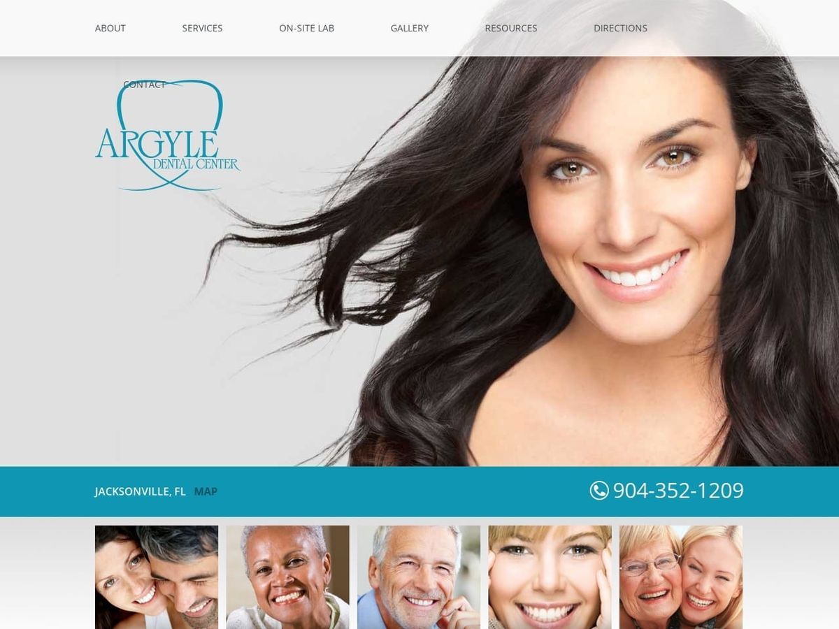 Argyle Dental Center Website Screenshot from argyledentalcenter.com