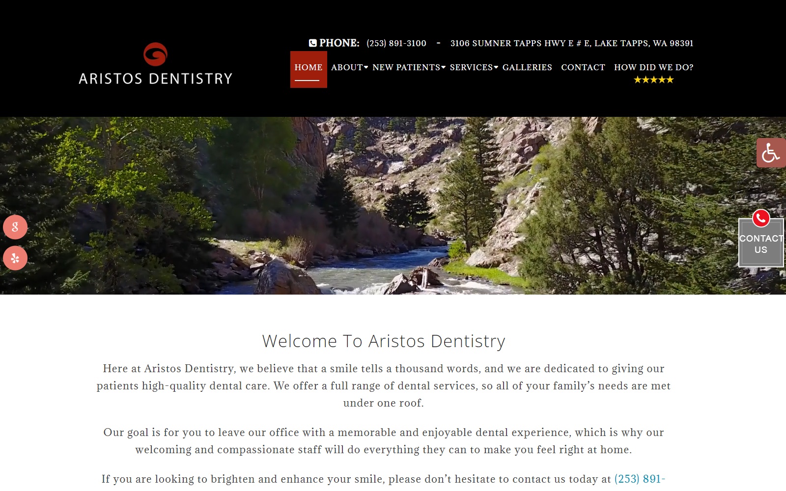 aristosdentistry.com screenshot