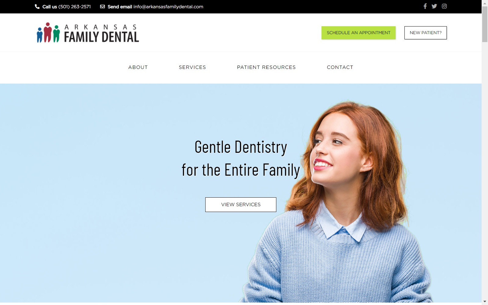 arkansasfamilydental.com screenshot