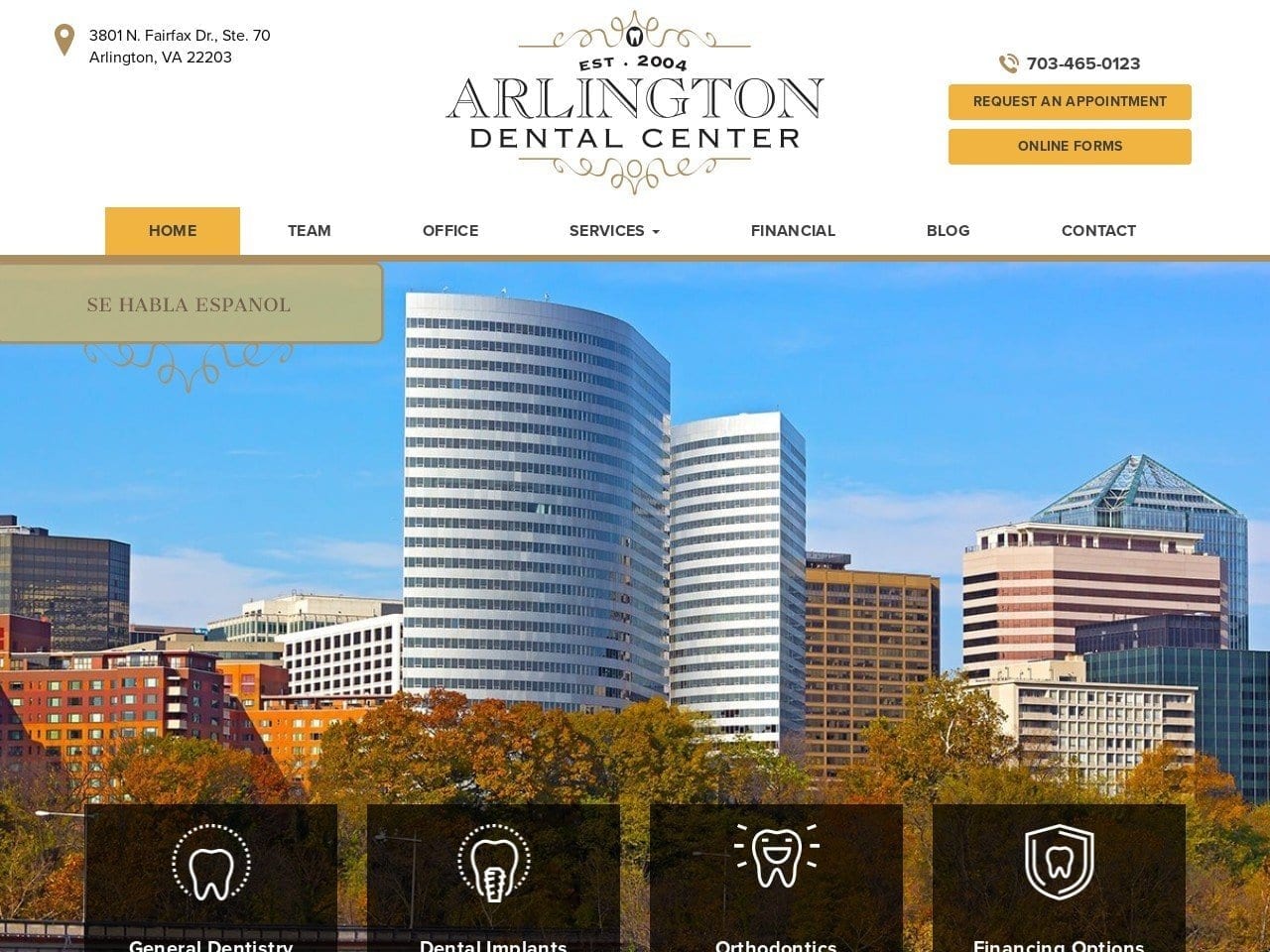 Arlington Dental Center Halady Pratima G DDS Website Screenshot from arlingtondentalcenter.org