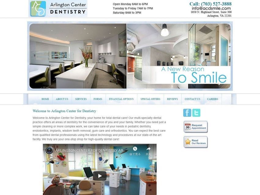 Arlington Center For Dentistry Nguyen Phuong N DDS Website Screenshot from arlingtonvacenterfordentistry.com