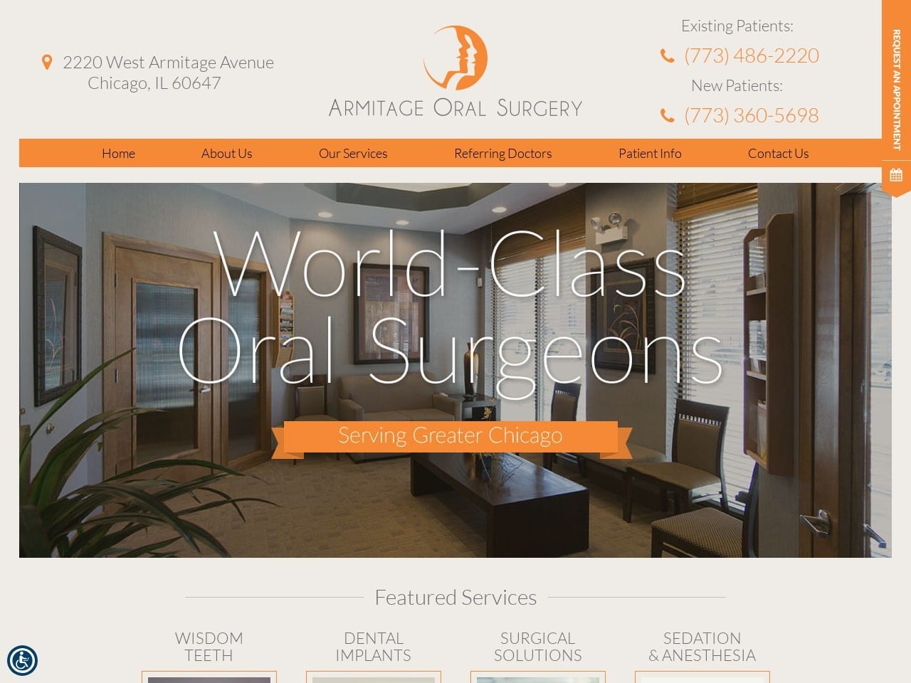 Armitage Dental Website Screenshot from armitageoralsurgery.com