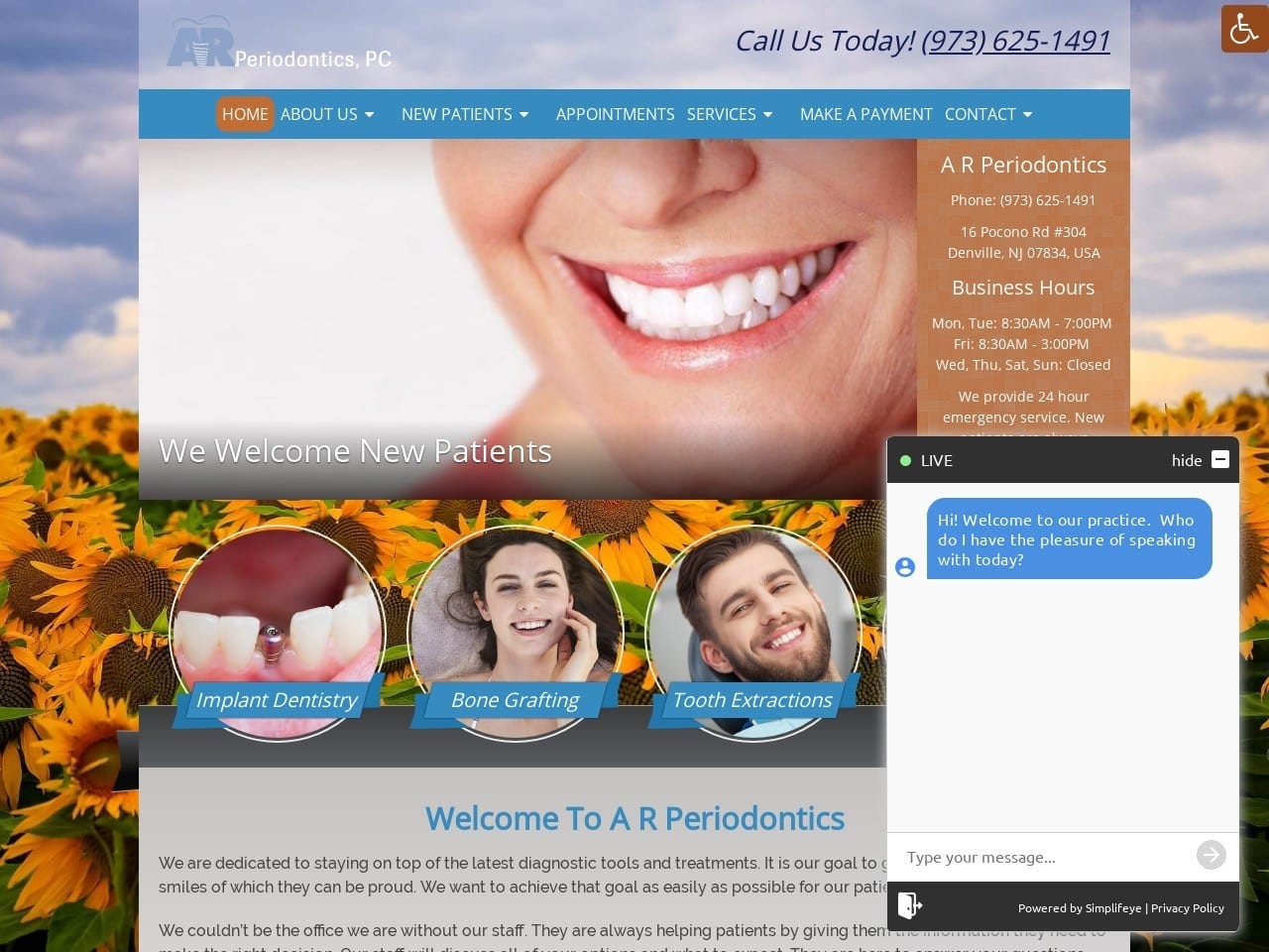 A R Periodontics Website Screenshot from arperiodontics.com