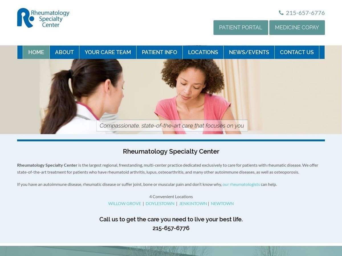 Rheumatic Disease Associates Website Screenshot from arthritispa.com