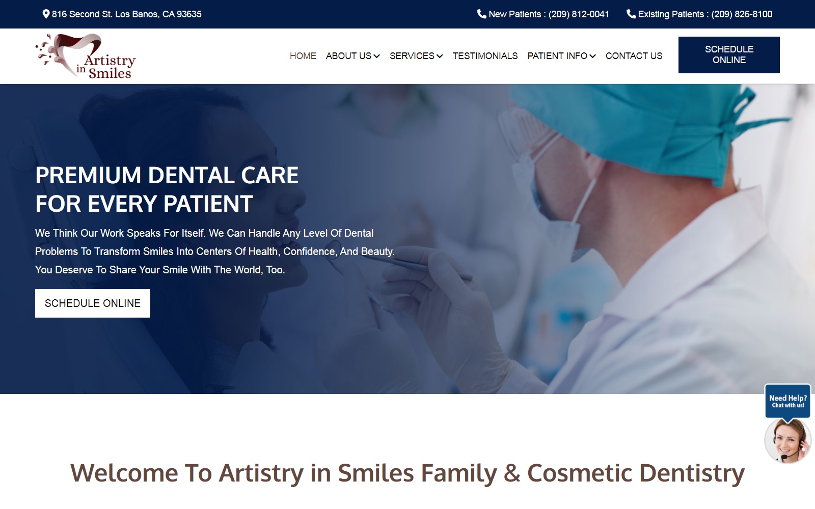 artistryin-smiles.com screenshot