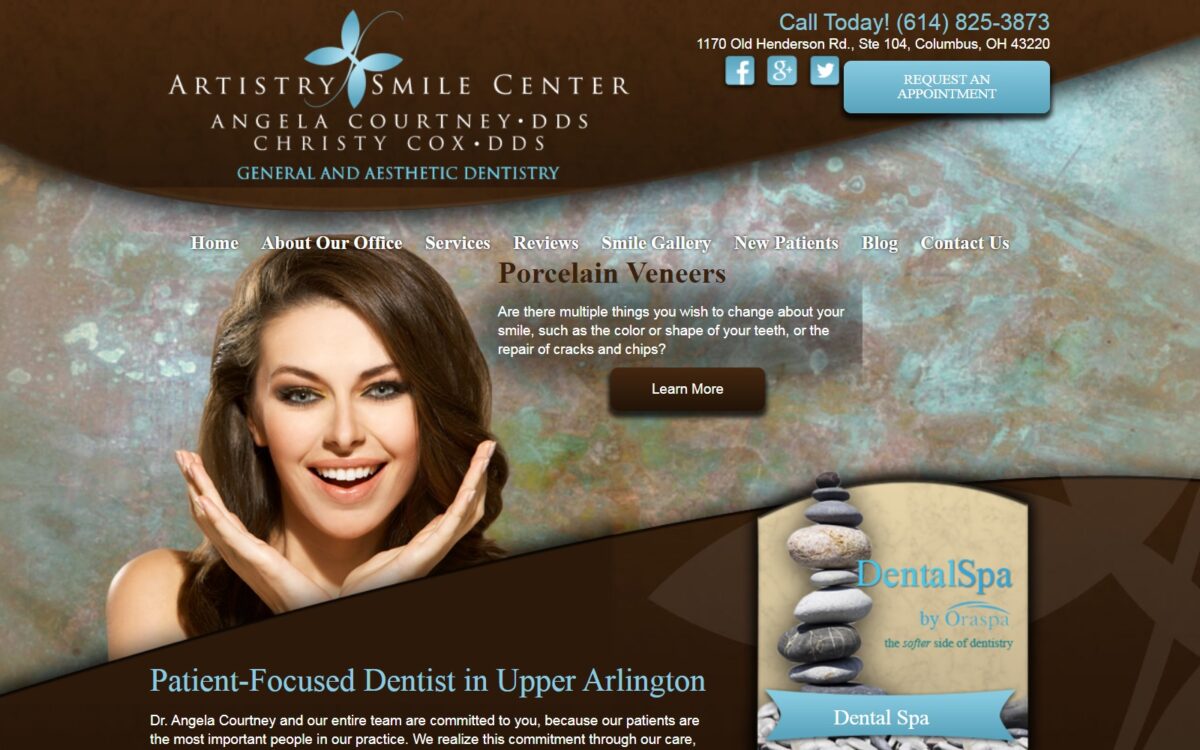 artistrysmilecenter.com screenshot