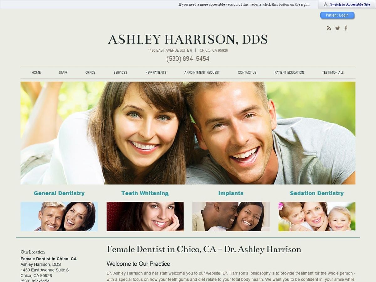 Ashley Harrison DDS Website Screenshot from ashleyharrisondds.com