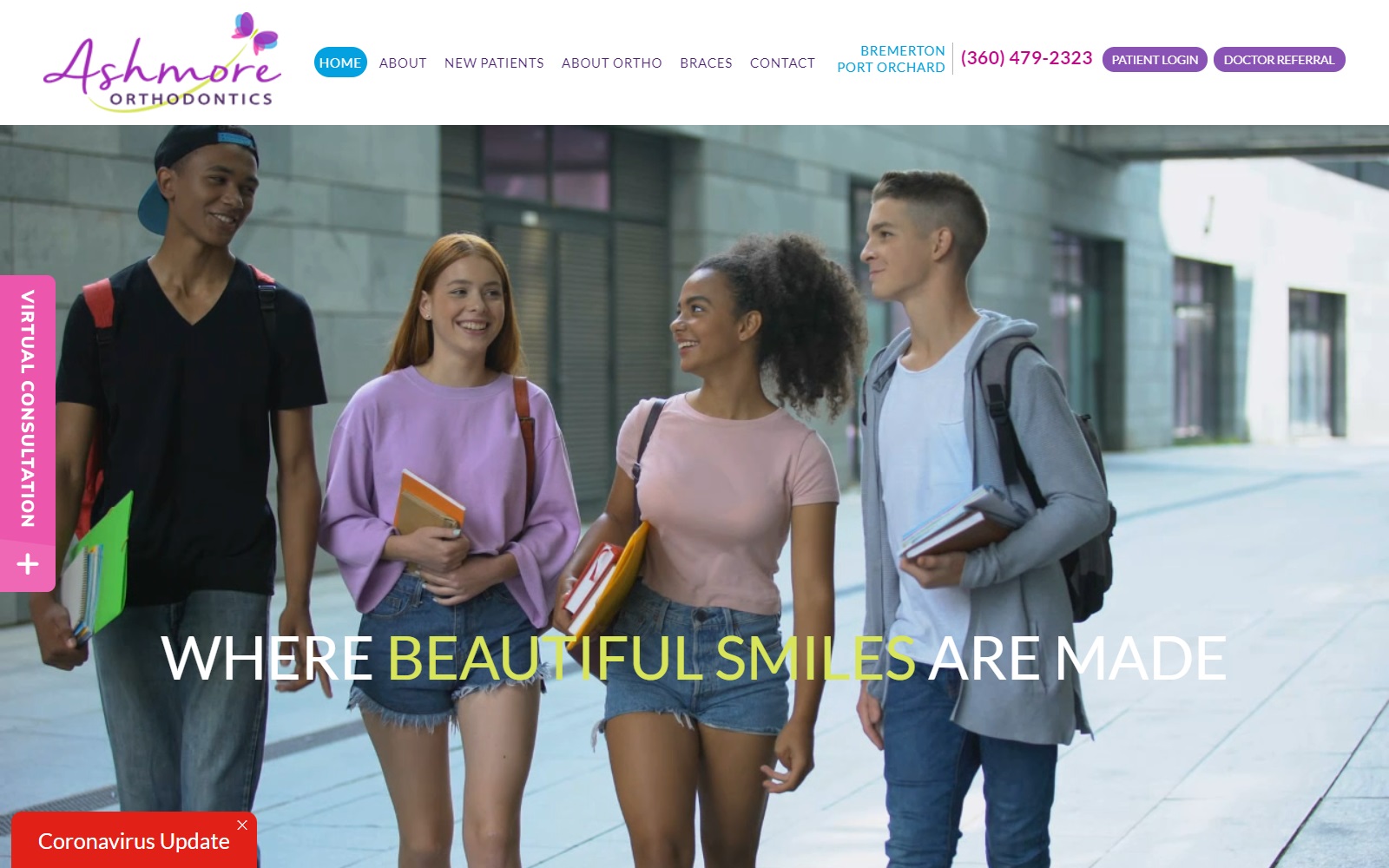 ashmoreorthodontics.com screenshot